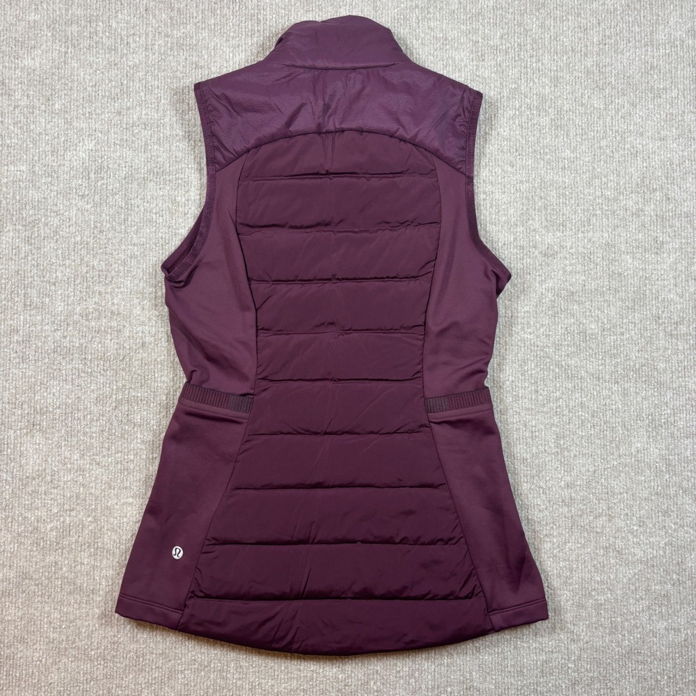 Lululemon Dark Adobe Down for it All Puffer Vest Women's Size 4 EUC LW4AQLS - Picture 3 of 5